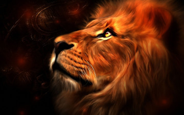 Картинка рисованные животные львы лев