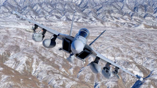 Обои картинки фото ea, 18g, growler, авиация, боевые, самолёты, истребитель, самолет, военный, полет, вираж