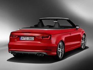 обоя автомобили, audi, 2014г, красный, 8v, cabrio, s3