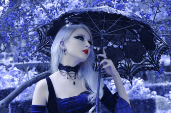 Картинка девушки -unsort+ блондинки зонт девушка готика