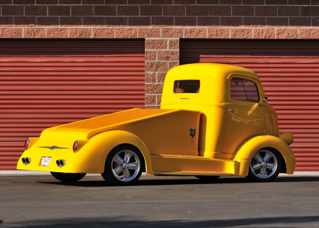 Обои картинки фото автомобили, ford trucks, yellow, truck, custom