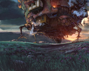 Картинка аниме howl`s+moving+castle ходячий замок