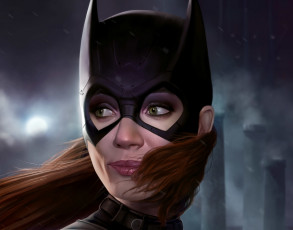 Картинка рисованное комиксы dc comics batgirl маска арт взгляд