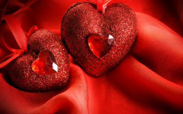 обоя праздничные, день святого валентина,  сердечки,  любовь, день, святого, валентина, праздник, красный, украшения, всех, влюбленных, ткань, материал, шелк, сердце