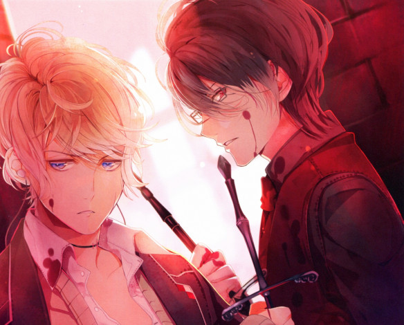 Обои картинки фото аниме, diabolik lovers, вампиры, парни, братья