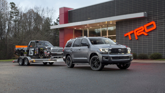 Обои картинки фото toyota sequoia trd sport 2018, автомобили, выставки и уличные фото, toyota, sequoia, trd, sport, 2018