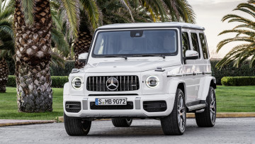 Картинка mercedes-benz+amg+g63+2019 автомобили mercedes-benz g63 amg белый 2019