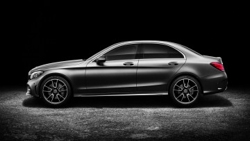 обоя mercedes-benz c class sedan amg line 2019, автомобили, mercedes-benz, c, class, sedan, amg, line, 2019