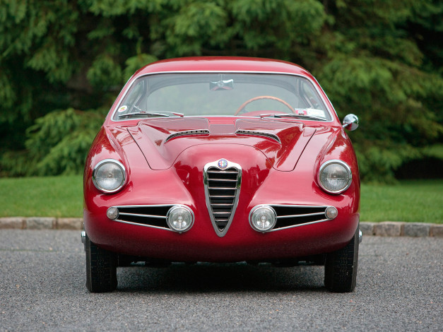 Обои картинки фото alfa romeo 1900 ssz-1484 1954, автомобили, alfa romeo, red, 1954, ssz-1484, 1900, alfa, romeo