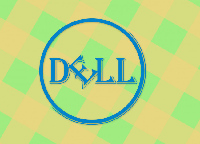 Обои картинки фото компьютеры, dell, фон, логотип