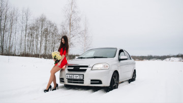 Картинка автомобили -авто+с+девушками chevrolet aveo sedan ls