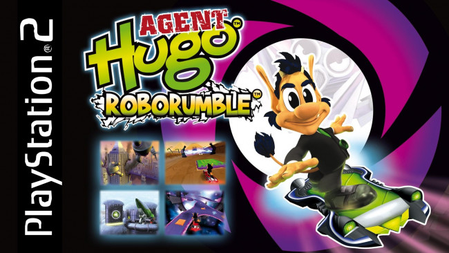 Обои картинки фото видео игры, agent hugo 2,  roborumble, чертик, скейт