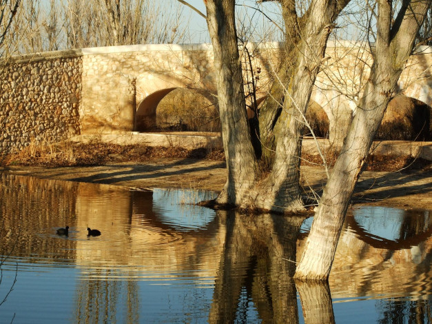 Обои картинки фото природа, реки, озера, мост