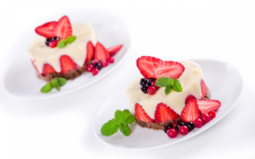 Картинка еда мороженое +десерты десерт выпечка крем ягоды клубника сладкое
