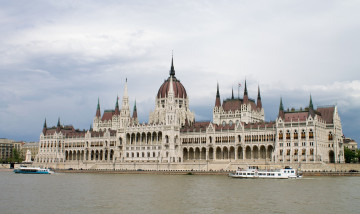 обоя города, будапешт , венгрия, будапешт, город, парламент
