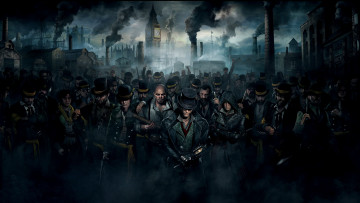 Картинка видео+игры assassin`s+creed +syndicate мужчины фон униформа оружие