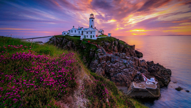 Обои картинки фото fanad head lighthouse, ireland, природа, маяки, fanad, head, lighthouse