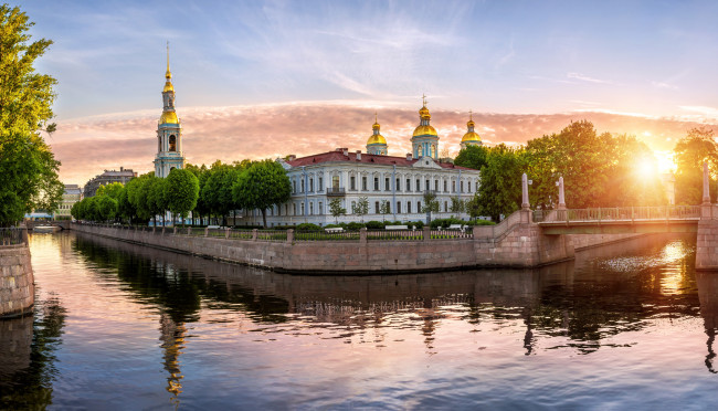 Обои картинки фото города, санкт-петербург,  петергоф , россия, санкт, петербург, мосты, храмы, рассветы, закаты