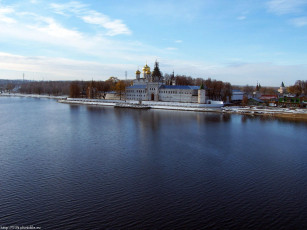 обоя кострома, вид, на, ипатиевский, монастырь, города, православные, церкви, монастыри