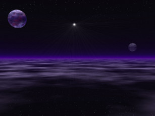 Картинка космос арт планеты ночь