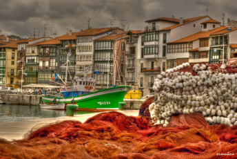 Картинка страна басков корабли порты причалы лекейтио