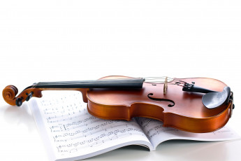 обоя музыка, музыкальные, инструменты, ноты, скрипка