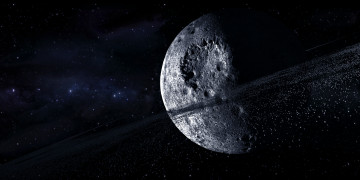 Картинка космос арт звезды астероиды планета