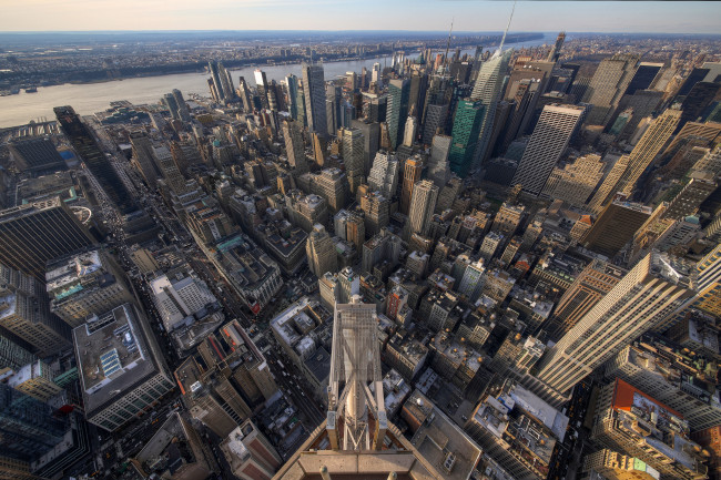 Обои картинки фото города, нью, йорк, сша, небоскребы, панорама