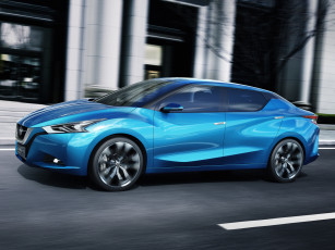 Картинка автомобили nissan datsun 2014 concept lannia синий