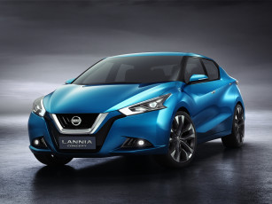 обоя автомобили, nissan, datsun, concept, lannia, 2014, синий