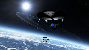 Картинка космос арт космический корабль планета вселенная полет