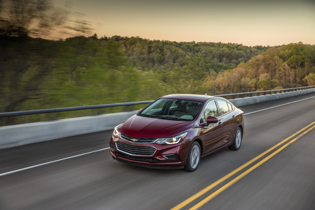 Обои картинки фото автомобили, chevrolet, premier, 2016г, cruze