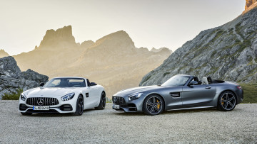 обоя mercedes-benz amg-gt and gt-c roadsters 2018, автомобили, mercedes-benz, -roadsters, amg-gt, gt-c, 2018