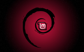 Картинка компьютеры debian фон логотип