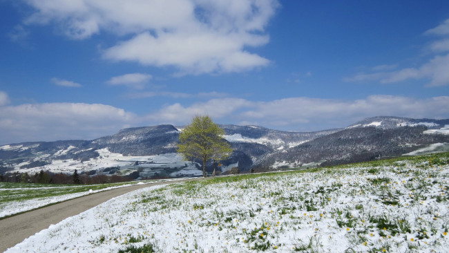 Обои картинки фото природа, пейзажи, горы, снег