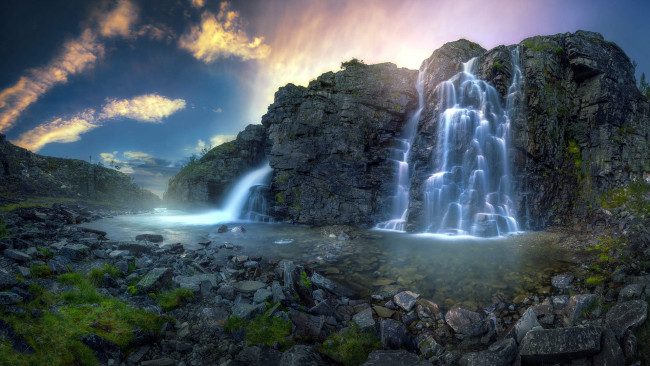 Обои картинки фото природа, водопады, потоки, камни, скалы