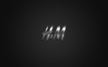 Картинка бренды h&m логотип hennes mauritz металлическая эмблема марка одежды черно-углеродная текстура мировые hm модная концепция