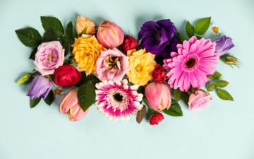 обоя цветы, букеты,  композиции, colorful, flowers, composition, floral