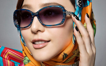 Картинка девушки fan+bingbing азиатка портрет очки платок
