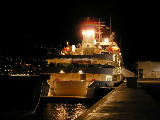Обои картинки фото монако, ноЧи, корабли, теплоходы