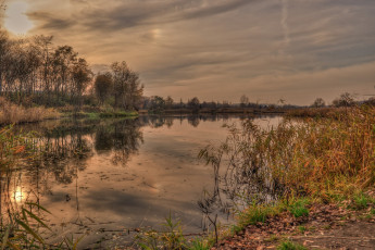 Картинка природа реки озера закат пейзаж озеро осень