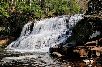 Картинка водопад природа водопады скалы река пейзаж