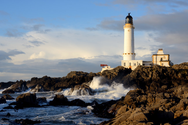 Обои картинки фото corsewall, lighthouse, galloway, scotland, природа, маяки, маяк, море