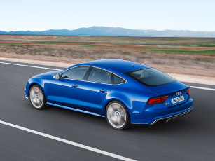 Картинка автомобили audi s7 sportback 2014г синий