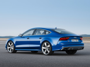 обоя автомобили, audi, s7, sportback, 2014г, синий