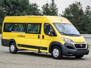 Картинка автомобили fiat желтый 2014 scuolabus ducato