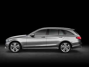 обоя автомобили, mercedes-benz, line, avantgarde, c, 200, estate, темный, 2014г, s205