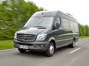 Картинка автомобили mercedes-benz transfer sprinter серый 2014г br 906 45