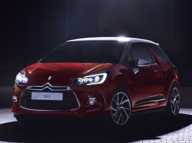 Обои картинки фото автомобили, citroen, citroеn, ds3, красные