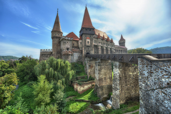 Обои картинки фото hunyad castle,  hunedoara,  romania, города, - дворцы,  замки,  крепости, замок